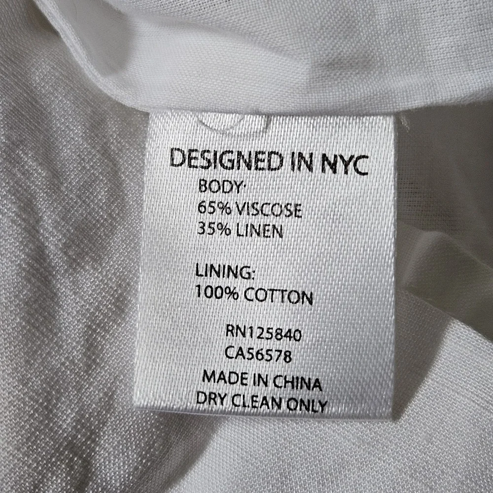 Intermix Juliet Tie Waist Romper Jumpsuit 4 White Linen Button Beach Boho Fairy